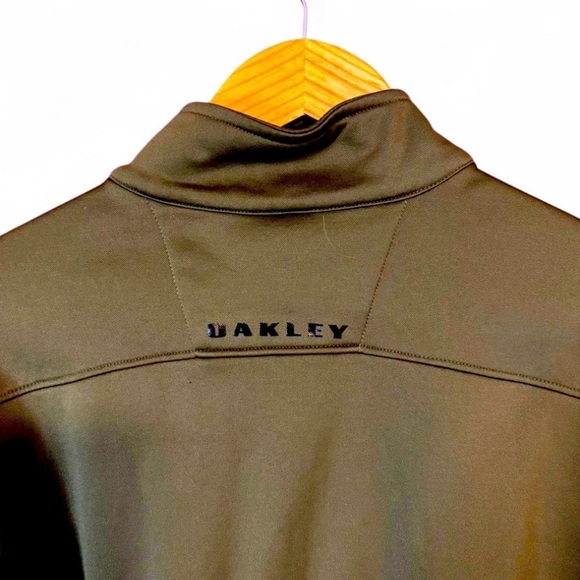 Oakley Women's Small Quarter Zip Fleece Sweatshirt Mock Neck Green - Picture 4 of 7